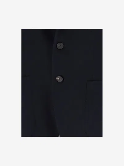 Tagliatore Single-breasted Cashmere Jacket In Black