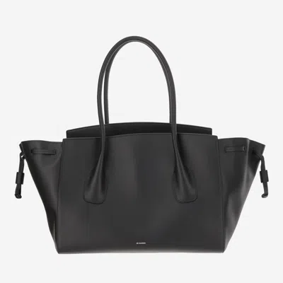 Jil Sander Black Voyage Small Handbag In Multi