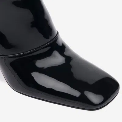 Chloé Chloè Janis Ankle Boots With Glossy Leather Heel In Black