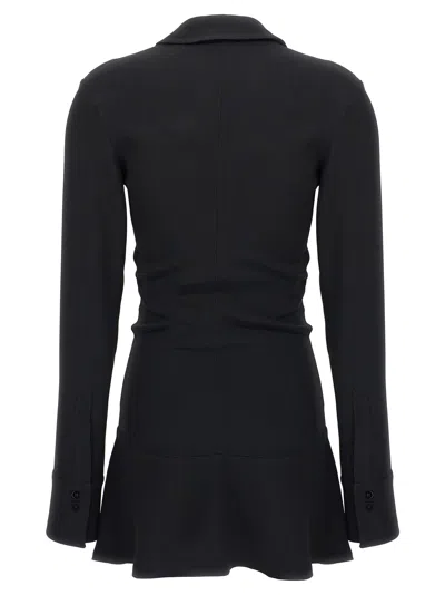 Attico Black Scoop-neck Mini Dress