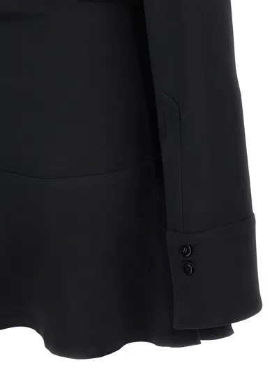 Attico Black Scoop-neck Mini Dress