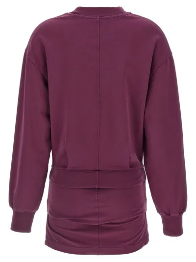 Attico Burgundy Mini Dress In Purple