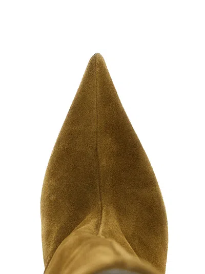 Attico Lea Military Green High Boot In Brown