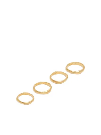 Jil Sander Ring Set In Gold