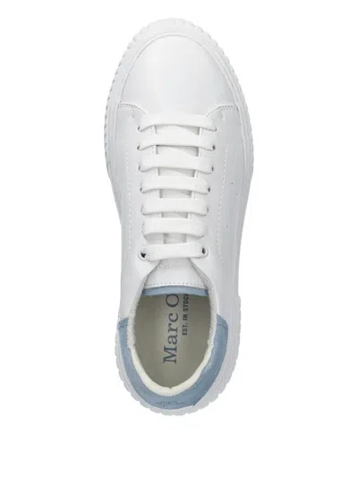 Marc O'polo Platform Lace-up Trainers In White