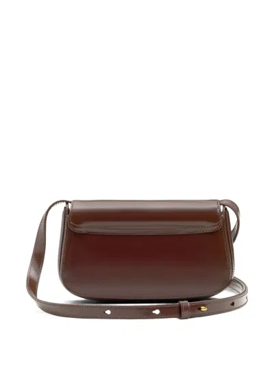 Ami Alexandre Mattiussi Ami Paris Paris Crossbody - Leather - Burgundy In Red