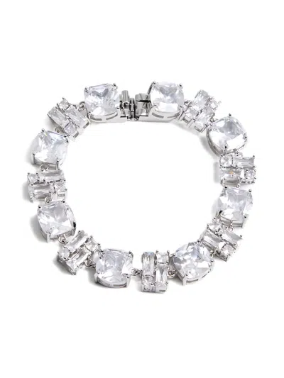 Rabanne Crystal-embellished Bracelet In Silver
