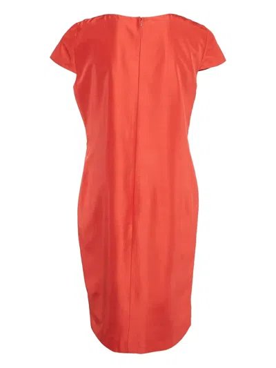 Pre-owned Oscar De La Renta Silk Midi Dress