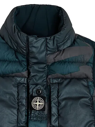Stone Island Camouflage Quilted Gilet In Multi