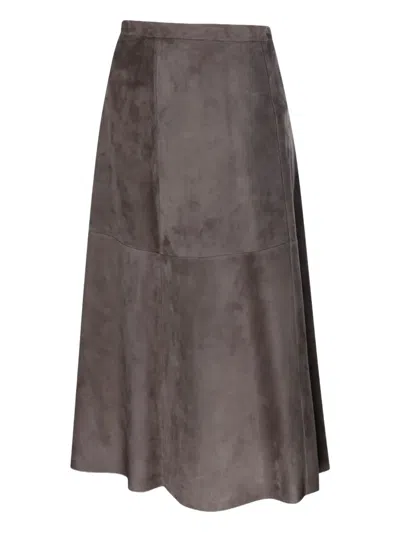 S Max Mara High Waist Skirts Seam Detailing In Brown