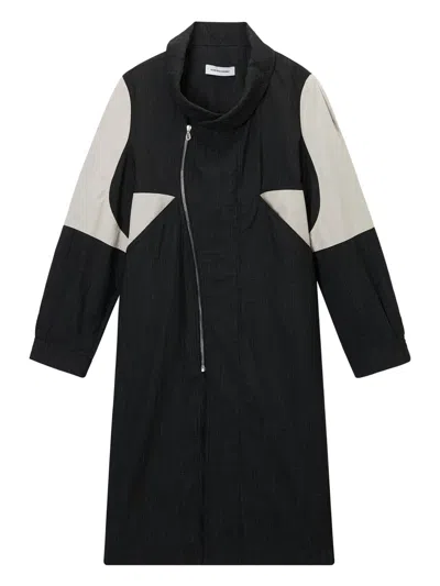 Kiko Kostadinov Panelled Zip-front Coat In Black
