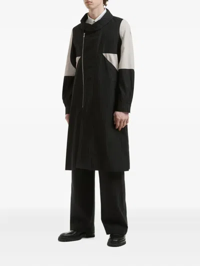 Kiko Kostadinov Panelled Zip-front Coat In Black