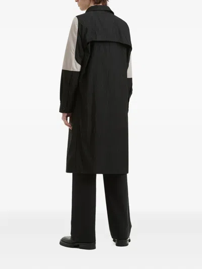Kiko Kostadinov Panelled Zip-front Coat In Black