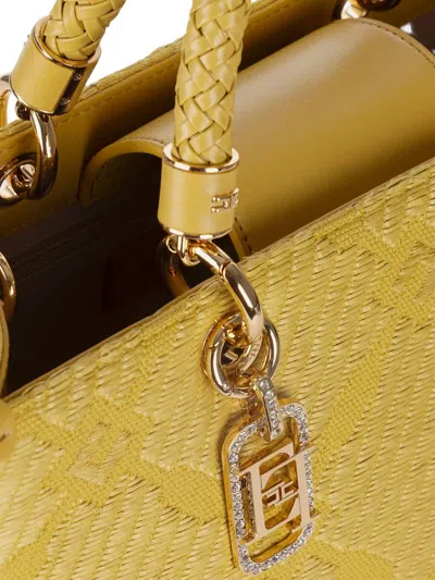 Elisabetta Franchi Braided-handle Crystal-embellished Tote Bag