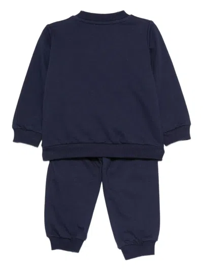 Moschino Teddy-logo Tracksuit In Blue