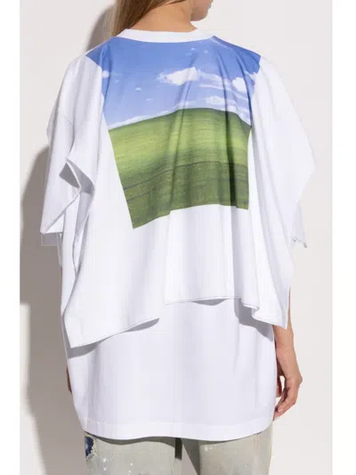 Vetements White Desktop Double Layered T-shirt In White