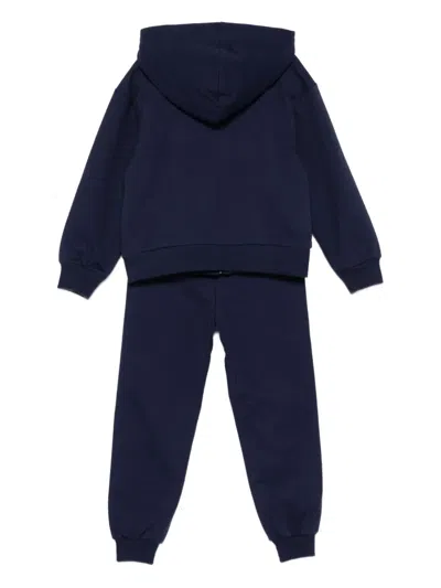 Moschino Teddy-print Tracksuit In Blue