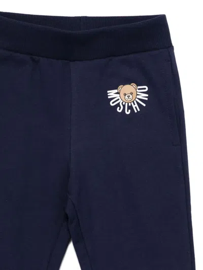 Moschino Teddy-print Tracksuit In Blue