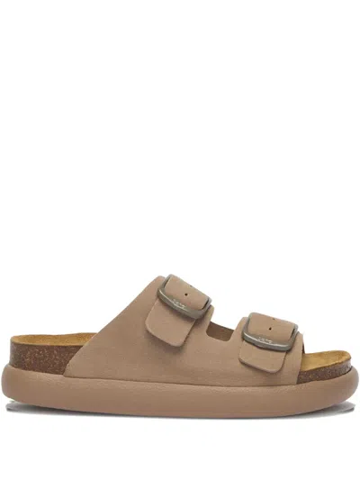 Scholl Noelle Double-buckle Chunky Sandals In Neutral