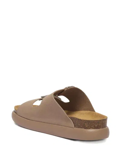 Scholl Noelle Double-buckle Chunky Sandals In Neutral