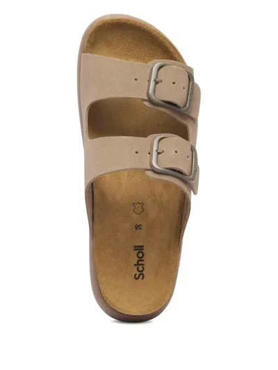 Scholl Noelle Double-buckle Chunky Sandals In Neutral