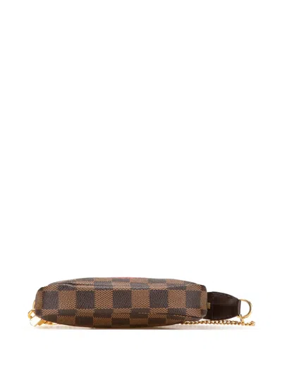 Pre-owned Louis Vuitton 2008 Damier Ebene Trunks And Bags Mini Pochette Accessoires Handbag