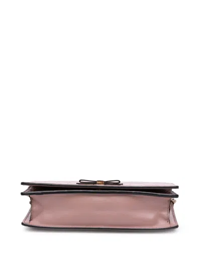 Pre-owned Gucci 2000-2015 Mini Ssima Bow Signature Wallet On Chain Crossbody Bag