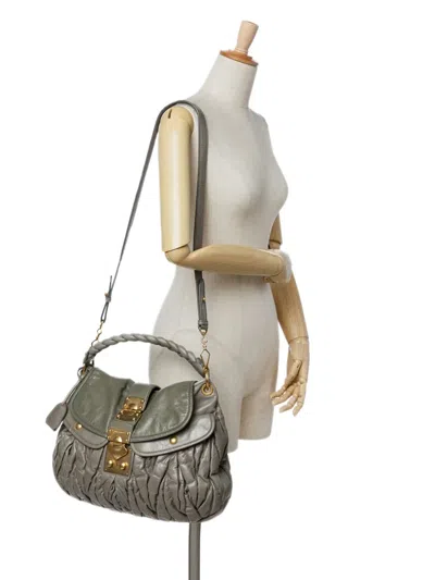 Pre-owned Miu Miu 2010-2024 Matelasse Nappa Coffer Satchel
