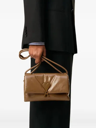 Ami Alexandre Mattiussi Brown Smooth Leather Voulez Vous Bag Brown