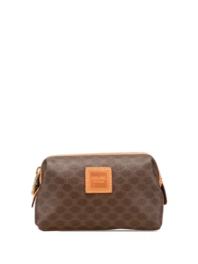Pre-owned Celine 1990-2010 Macadam Coated Canvas Pouch