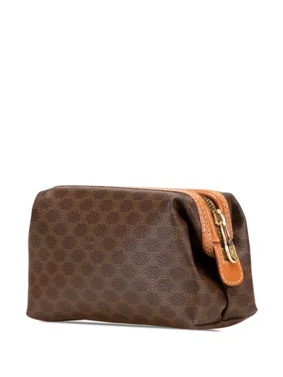 Pre-owned Celine 1990-2010 Macadam Coated Canvas Pouch