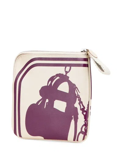 Pre-owned Hermes 2019 Swift Brides De Gala En Desordre Tattoo Carre Pocket Pouch