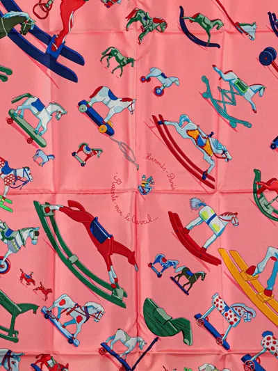 Pre-owned Hermes 1990-2010 Raconte Moi Le Cheval Silk Scarf Scarves
