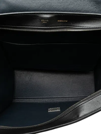 Pre-owned Celine 2012 Medium Tricolor Calfskin And Suede Trapeze Satchel