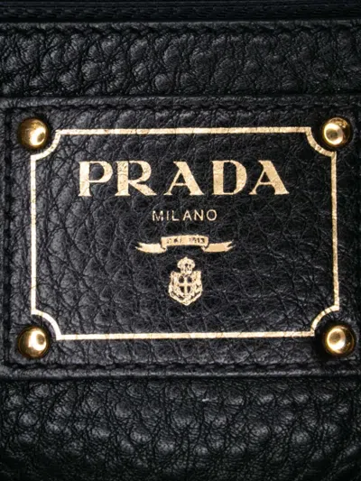 Pre-owned Prada 2010-2025 Vitello Phenix Convertible Satchel