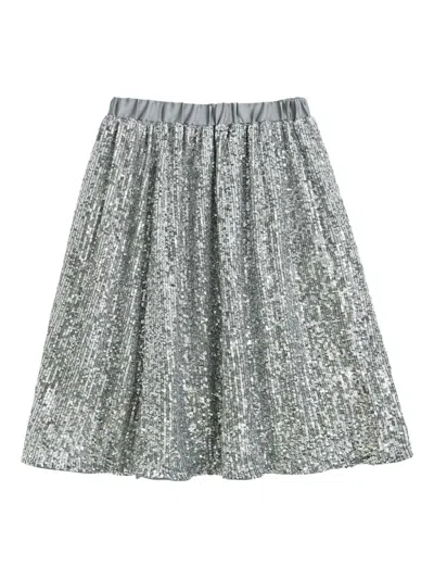 Tulleen Bow-embellished Sequin Skirt Set In Multi