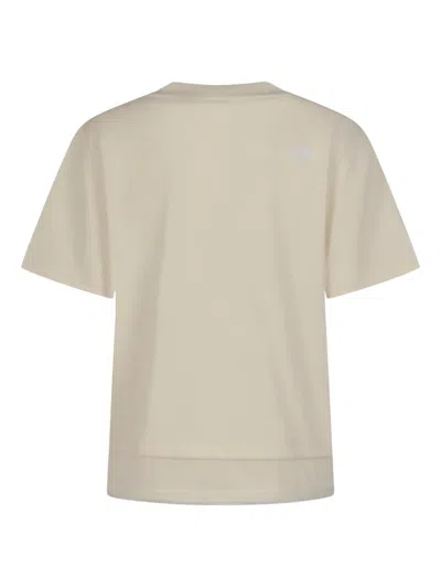 The North Face Logo-embroidered T-shirt In Neutral