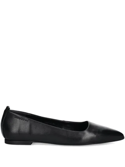 Marc O'polo Pointed-toe Ballet Flats In Black