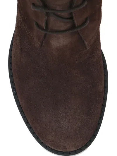 Tod's Round-toe Lace-up Ankle Boots In Brown