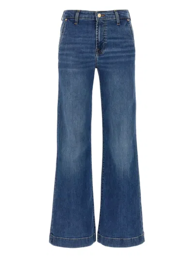 7 For All Mankind Dojo Stonewashed High-waist Jeans