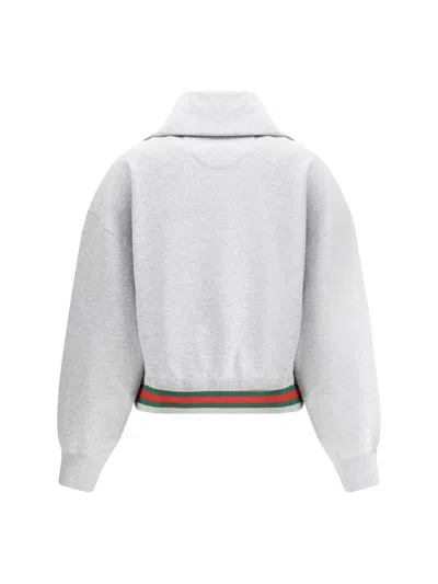 Gucci Cotton Jersey Sweatshirt With Web Ribbon