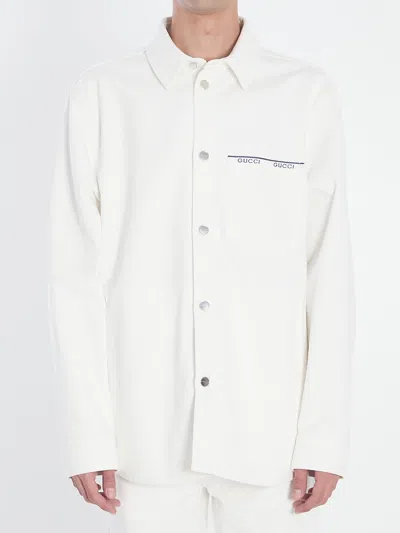 Gucci Cotton Shirt In White