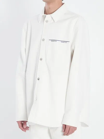 Gucci Cotton Shirt In White