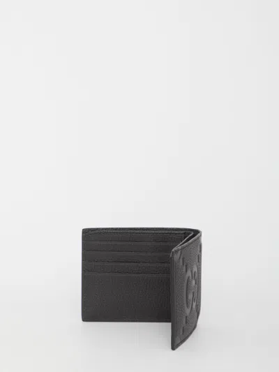 Gucci 'jumbo Gg' Wallet In Black
