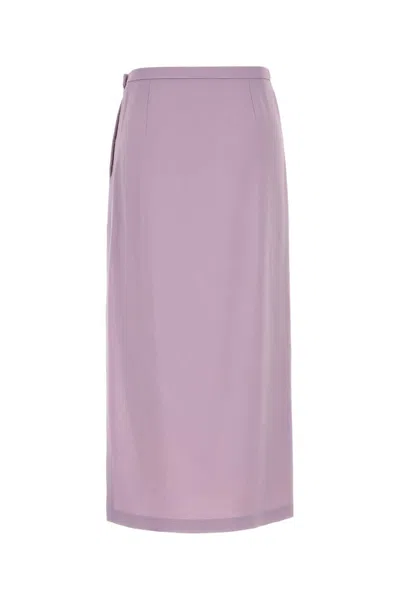 Gucci Women Lilac Crepe Skirt