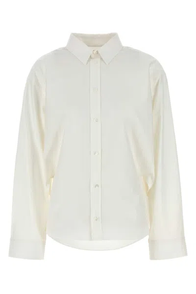 Balenciaga White Poplin Shirt In Neutral