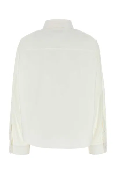 Balenciaga White Poplin Shirt In Neutral