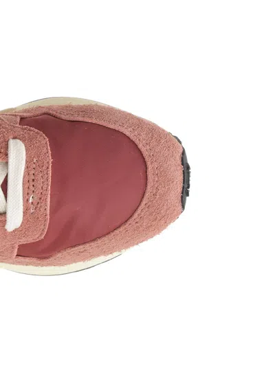 Autry Reelwind Leather-trimmed Suede And Shell Sneakers In Pink