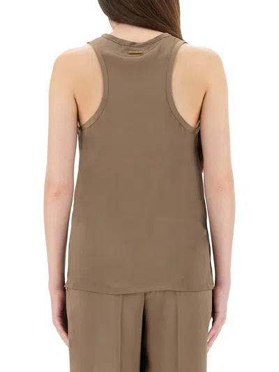 Michael Kors Rower Model Tank Top In Brown