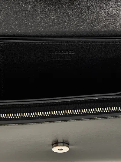 Jil Sander Tassel Leather Crossbody Bag In Black